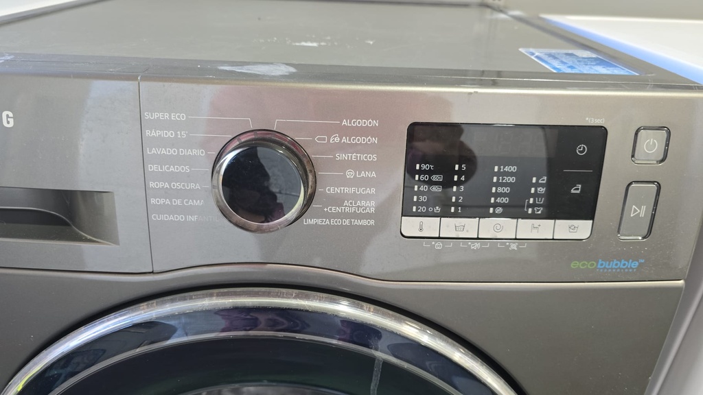 WW80J5555FX LAVADORA 8 KG SAMSUNG ACERO INOX ECOBUBBLE