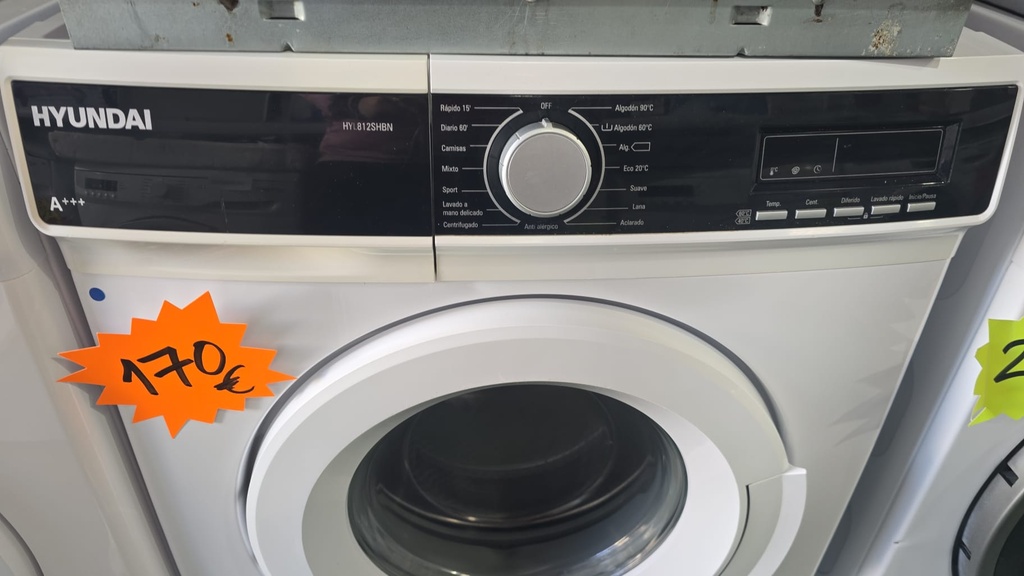 HYL812SHBN LAVADORA 8 KG HYUNDAI A+++ 